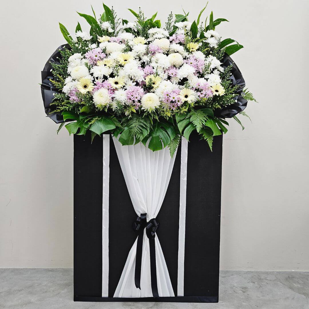 Condolence Flowers – Dearly Departed Condolence Flowers- Dearly Departed - funeral flower stand