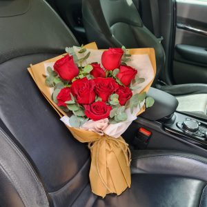 Majestic Roses Majestic Roses Bouquet on a car seat