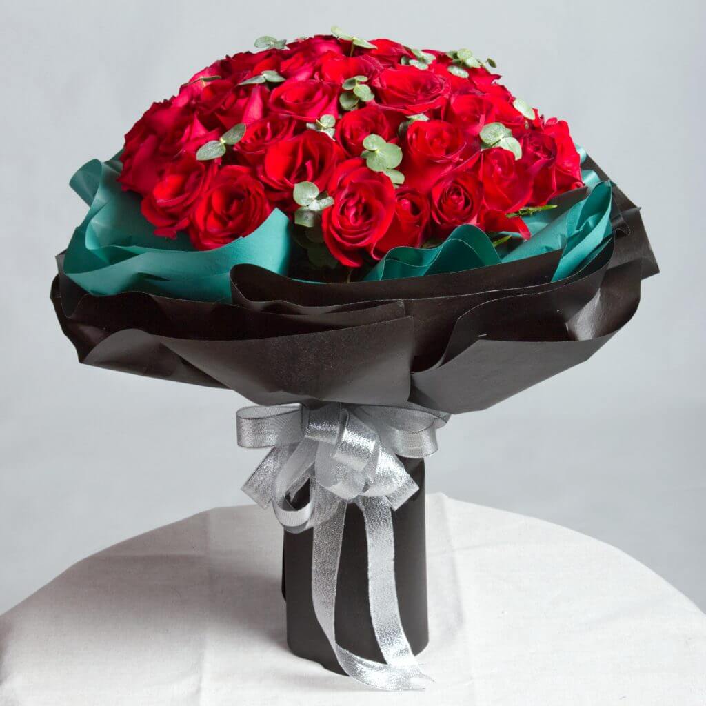 Speedy Red Rose Bouquet Delivery - Forever Love 50 Stalks Rose Bouquet– Prince Flower Shop