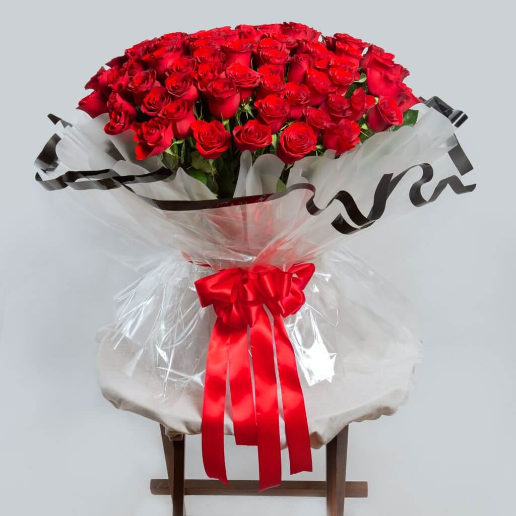 Big Red Rose Bouquet - 99 Rose Bouquet For Her– Prince Flower Shop