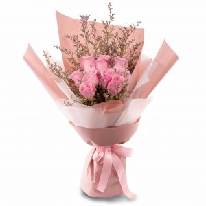 Romantic Pink Rose Bouquet - Hopeless Romantic– Prince Flower Shop