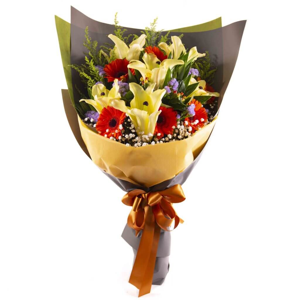 Lovely Vibrant Flower Bouquet – Summer Time - Prince Flower Shop