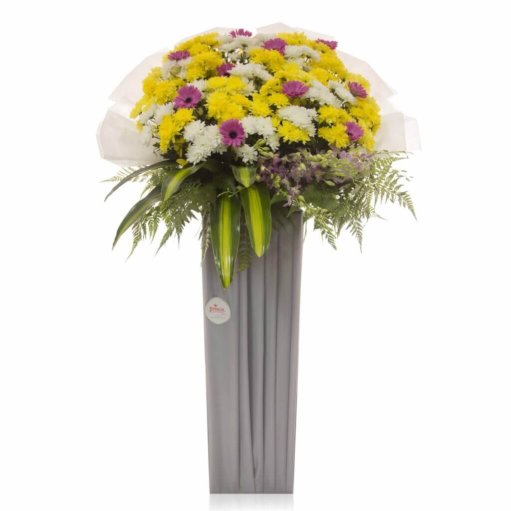 Ultimate Funeral Wreath in Singapore – Comfort In Yellow– Prince Flower Shop