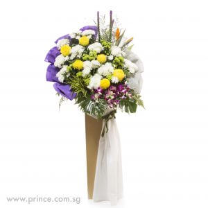 Sympathy & Funeral Wreath in Singapore – Affinity Condolences Stand – Prince Flower Shop
