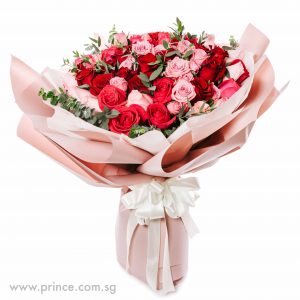 Top Pink Rose Bouquet Delivery in Singapore - Je-Tadore– Prince Flower Shop