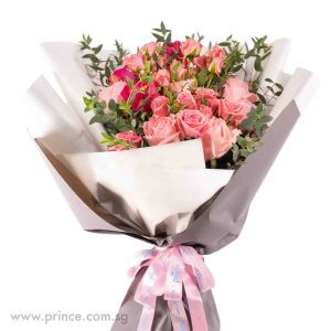 Unique Pink Rose Bouquet - Enchanting Blossoms– Prince Flower Shop