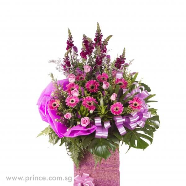 Congratulatory Flower Stand - Blushing Blooms