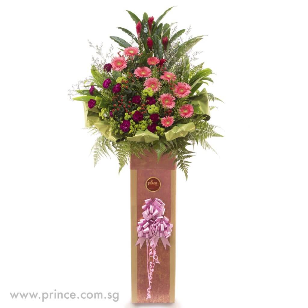 Lovely Congratulatory Flower Stand in Singapore - Prosperity– Prince Flower Shop