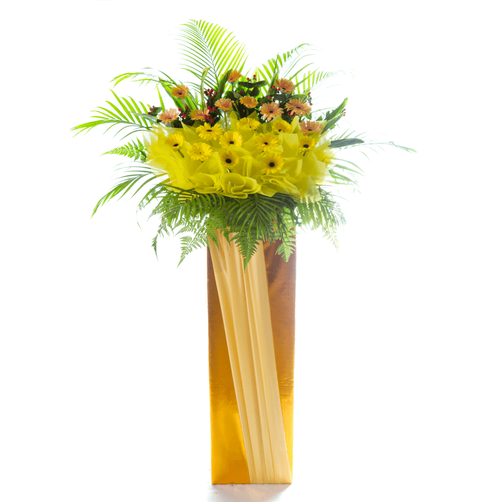 Order Congratulatory Flower Stand in Singapore - Yellow Gerbera Grand Opening Stand – Prince Flower Shop