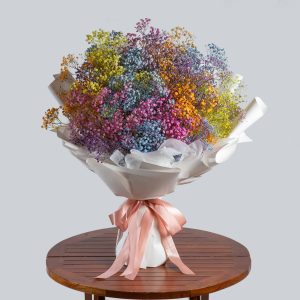 Lovely Baby Breath Bouquet in Singapore - Multicolor Baby Breath Bouquet - Prince Flower Shop