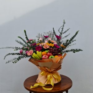 Fruit Hamper Singapore - Tropical Fruit & Flower Basket - Prince’s Flower Shop