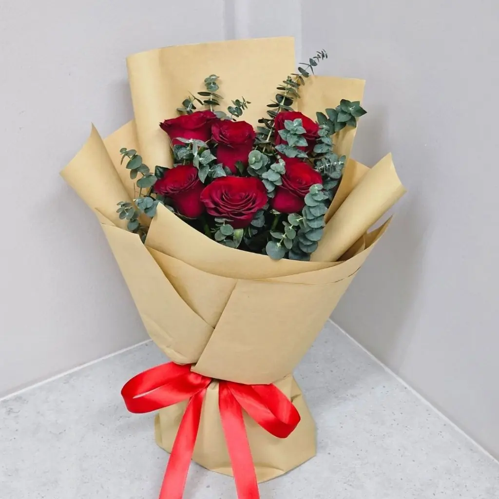 Rose Gold Bouquet - Red Rose Bouquet