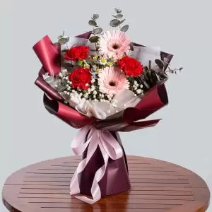 Nice Carnation Bouquets in Singapore - Mother Elegance - Prince Flower Shop