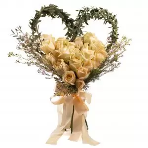 Lovely Wedding Rose Bouquet - A Heart of Love– Prince Flower Shop