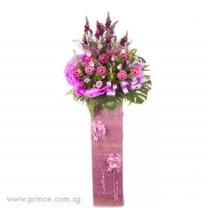 Blushing Blooms - Congratulatory Flower Stand