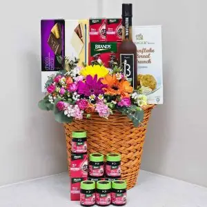 Flavorful Recovery - Get Well Soon Hamper - Hospital Hamper - sympathy gift basket