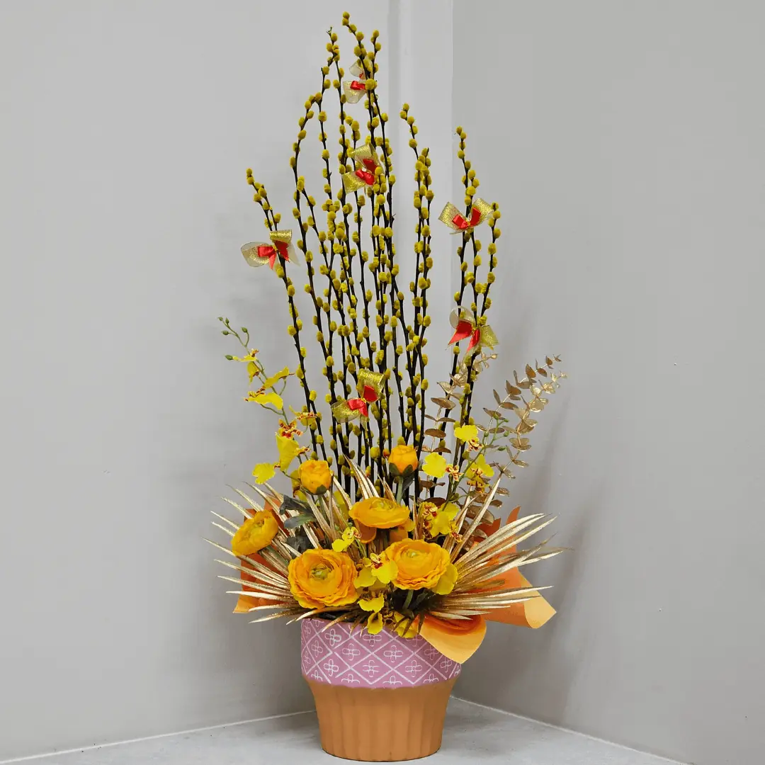 Fortune's Golden Pussy Willow Arrangement